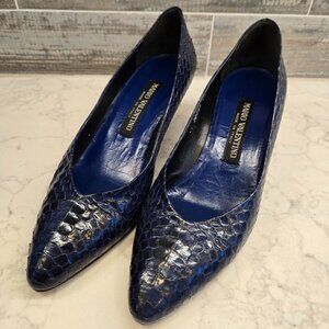 Vintage Mario Valentino Blue Heels